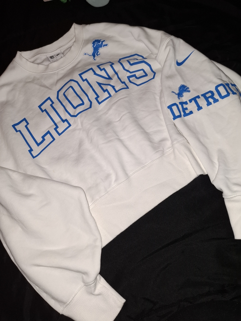 Nike Detroit Lions White Crewneck Sweatshirt